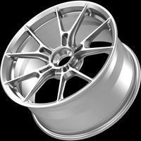 Jantes en alliage d'aluminium certifiées JWL VIA, grises, multi-rayons, 15 et 16 pouces, 4/5 trous, pour voitures