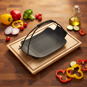 Plat de service créatif et portable en fonte, <span class=keywords><strong>pour</strong></span> cuisson suspendue, grillades, steak, barbecue coréen, usage domestique et restaurant - Product Image 2