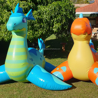 Dragon bleu gonflable de jouet de dessin animé en PVC personnalisé de vente chaude