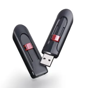 Jaster plastik pendrive toptan yüksek kalite tam kapasite itme-çekme USB Flash sürücü 32GB 64GB USB bellek çubuğu 2.0 u disk