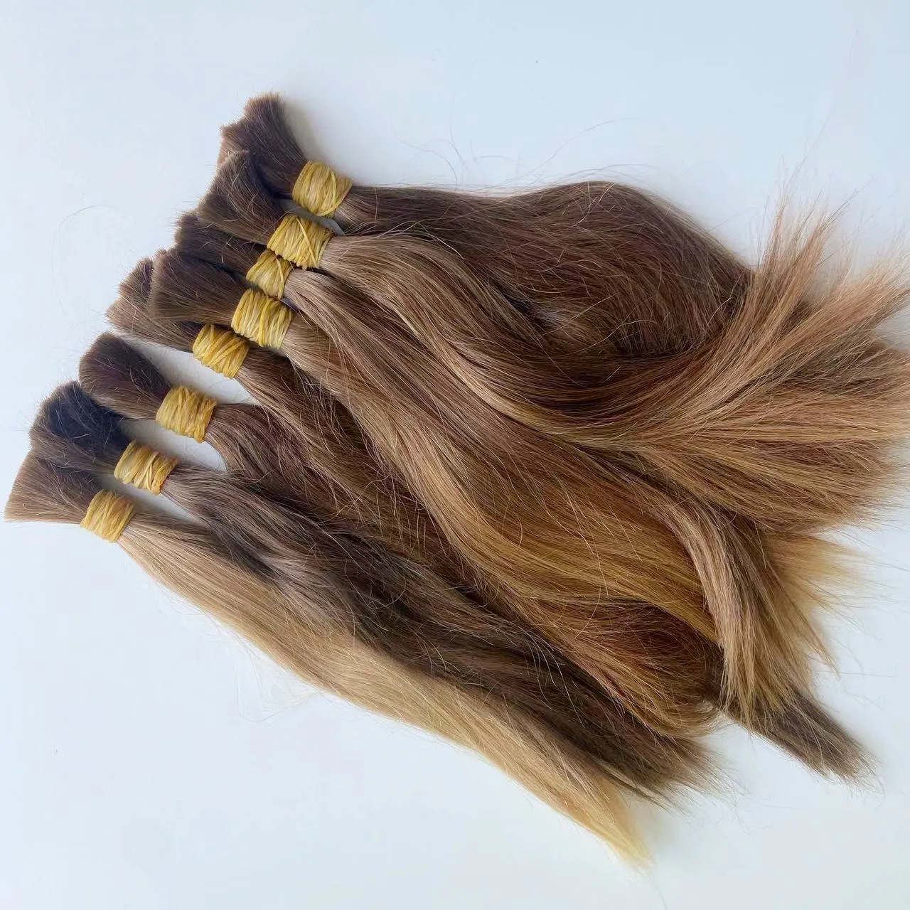 Wholesale Virgin Raw Human Hair Bulk Factory Supplier Remi Cuticle Aligned Russian Hair Natural Brown Virgin Hair