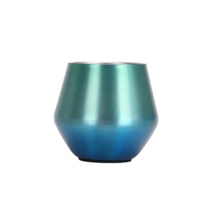 Verre à vin sans pied élégant en acier inoxydable de 14 oz - Gobelet à champagne moderne, logo personnalisé disponible - Product Image 3