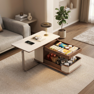 Compact Foldable End <b>Table</b>, Easy Assembly <b>Side</b> <b>Table</b>, Space Saving Occasional <b>Table</b> for Balcony Apartment Dorm - Product Image 3