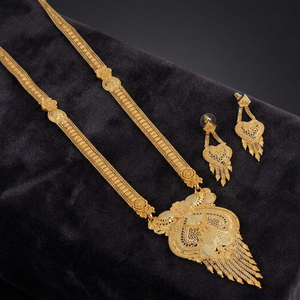 Joyería chapada en oro 14K 18K 24K de moda al por mayor, formando joyería larga, joyería india de diseño floral, joyería llena de oro de latón - Product Image 1