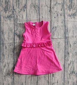 GSD3740 Vestido Infantil Personalizado al por Mayor, Estilo Boutique, Color Rosa, para Niña, Sin Pedido Mínimo, ODM - Product Image 1