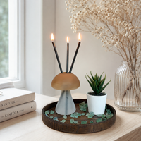 Bougie éternelle unique en métal, rechargeable, réutilisable, sans fumée, avec mèche à huile, 5 couleurs, pour la décoration de la maison, des tables de mariage
