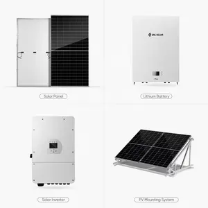 Système solaire alimentation domestique avec générateur solaire 1000w 3000w 12v 50ah 100ah 200ah batterie externe au lithium