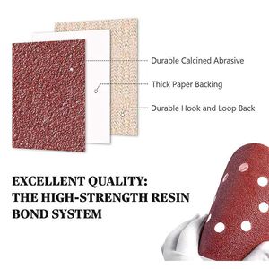 ODM OEM Mittelharte Schleifscheibe mit Klettverschluss 5 Zoll 8-Loch Schleifpapier zum Polieren von Holz, Spachtelmasse, Metall, Bodenbelägen, Möbeln, Wänden und Autos - Product Image 4