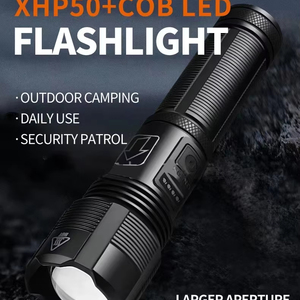 <span class=keywords><strong>Linterna</strong></span> Táctica Impermeable de Primeros Auxilios, 1000 Lúmenes LED, Alta Intensidad, Zoom, con Batería Recargable y Base Magnética - Product Image 1