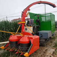 Hacheuse de tiges de maïs pour ferme laitière, récolteuse de fourrage avec déchargement automatique du réservoir de silage