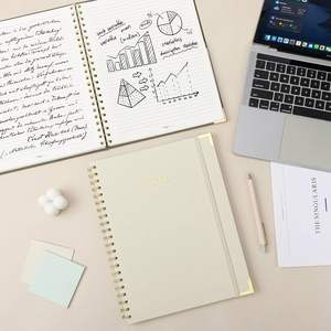 Vente d'usine Carnet à spirale à couverture rigide Journal A5 personnalisé Carnet de notes épais en cuir PU avec logo personnalisable - Product Image 4