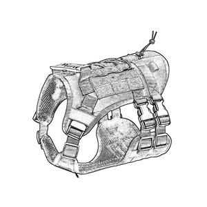 <span class=keywords><strong>Minerva</strong></span> Diseñador Patrón personalizado Entrenamiento táctico resistente Alta calidad Impresión personalizada Correas <span class=keywords><strong>de</strong></span> nylon Arnés duradero para perros - Product Image 2