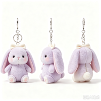 Fabrication sur mesure ODM/OEM de porte-clés en peluche lapin mignon, décoration de sac, vente en gros de jouets en peluche personnalisés
