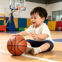 Ballon de basket miniature en PU laminé résistant à l'usure, taille 3, pour les tout-petits, les enfants débutants, les jeux de loisirs en intérieur et en extérieur