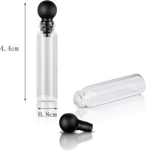 Flacon pulvérisateur en verre transparent rechargeable pour parfum, 0,5 ml, 1 ml, 2 ml, 3 ml, avec pompe, sérigraphie, portable, vide - Product Image 2