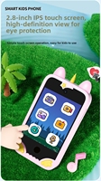 Téléphone intelligent pour enfants Jumon avec écran tactile de 2,4 pouces, capteur CMOS, vidéo Full HD, lecteur MP3 et double caméra pour garçons et filles C90