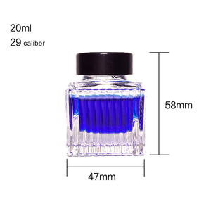 Calamaio di vetro Vintage con portapenne penna piuma tuffo ricarica Design elegante del vecchio mondo - Product Image 6