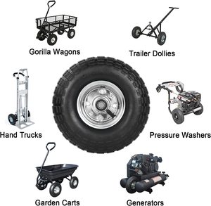 รถเข็นล้อยางลม HKT1028 ขนาด 10 นิ้ว สำหรับงานหนัก รุ่นใหม่ อเนกประสงค์ ใช้ได้ทั้งงานทั่วไป/งานสวน วัสดุโลหะ เติมลมได้ - Product Image 6
