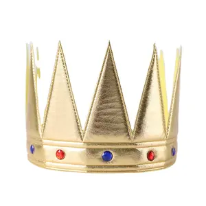 Erwachsene Gold Königskrone Diamanttuch Prinz Kronhut für Kinder Geburtstag Party Dekoration
