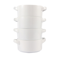 Ensemble de 4 bols à soupe en porcelaine, vaisselle pour ragoût et céréales, bol à soupe en céramique, 20 oz, avec poignées