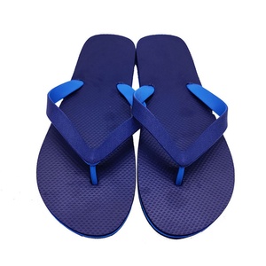 Chanclas Clásicas para Hombre, Sandalias de Playa con Logotipo Personalizado al por Mayor, Chanclas de Goma Azules con Tira Ancha Antideslizante y Suela de EVA, Baratas al por Mayor de Fábrica - Product Image 1