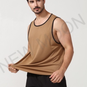 Chaleco de Running Personalizado de Color Sólido para Hombre, 100% Poliéster, Transpirable, de Secado Rápido, Ropa Deportiva - Product Image 3