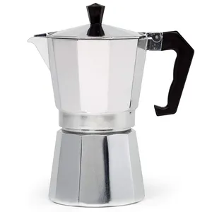 İtalyan tarzı alüminyum klasik, elektrikli Espresso kahve makinesi Moka Pot indüksiyon 6 bardak Bialetti paslanmaz çelik/