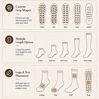Chaussettes de Pilates pour femmes, chaussettes de yoga tricotées mi-mollet, antidérapantes, pour la danse en salle, le fitness, avec logo personnalisé