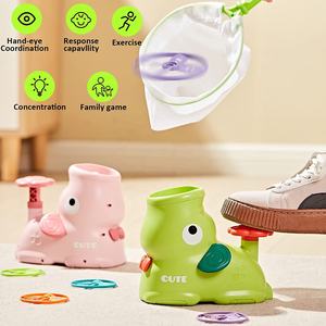 Cartone animato disco volante Set disco disco volante Kick-Start Catch guanto sport all'aria aperta giocattolo per bambini divertente cortile disco volante gioco fatto di plastica - Product Image 4