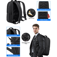 Sac à dos d'affaires pour homme avec logo personnalisé, résistant à l'eau, adapté aux trajets quotidiens et au travail, grande capacité, sac pour ordinateur portable 15 pouces