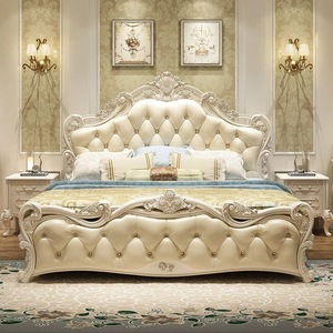 Ensemble de meubles de chambre à coucher de luxe moderne orné d'éléments dorés, <span class=keywords><strong>lit</strong></span> king size en acier inoxydable et bois, <span class=keywords><strong>armoire</strong></span>, commode, haut de gamme pour la maison - Product Image 4