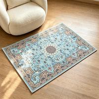 Vintage Persisches Muster Dekorativer Bodenteppich Waschbar Rutschfest Bedruckter Orientalischer Teppich für Heim-Innendekoration