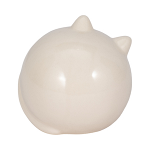 Statuetta di Gatto in Ceramica, Scultura Sferica Decorativa in Gres per Mensole o Tavolini da Caffè - Product Image 4