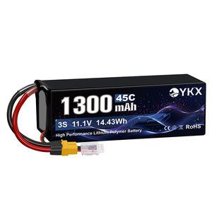 1300mah 11.1V 45C Lipo电池组无人机和RC汽车3s锂离子产品的长寿命电源 - Product Image 1