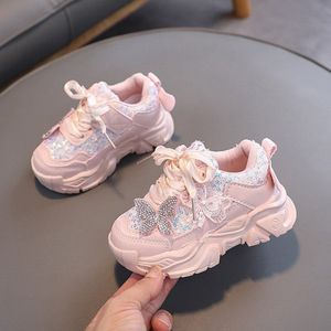 Zapatos Deportivos Casuales con Diseño de Lentejuelas Brillantes para Niñas, Primavera y Otoño, Dulces y Versátiles - Product Image 3