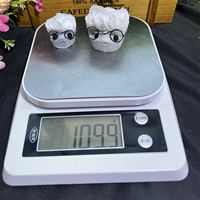 Ornement mignon poli de grappes de cristal de quartz rose blanc réactif aux UV en gros