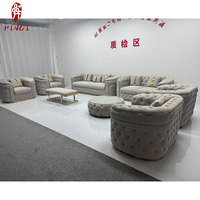 Venta al por mayor de alta calidad Blanco cómodo sofá de ocio sofá de salón de estilo moderno 2 3 plazas sala de estar sofá con mechones conjunto de muebles