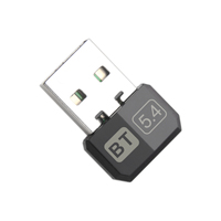 Zhiguanhong USB Mini untuk Bluetooth 5.4, adaptor penerima komputer nirkabel Dongle pemisah Audio & konverter untuk PC