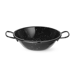 Poêle à <span class=keywords><strong>paella</strong></span> en acier au carbone espagnol d'extérieur avec poignées noires confortables, casserole légère <span class=keywords><strong>pour</strong></span> les rassemblements - Product Image 2