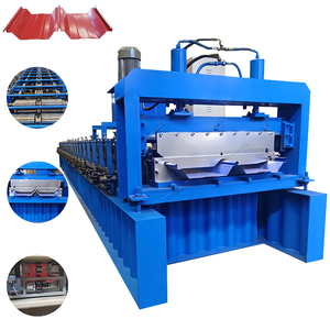 Snap Lock que forma la máquina Portable Roll Roof Panel Del Techo Rollformer Snap Lock Telha Lanel Clips Standing Seam Machine - Product Image 1