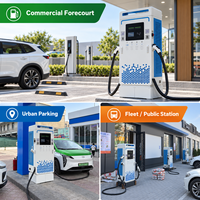 Station de recharge pour véhicules électriques haute puissance 60 120 160 kW, 250 A, phase 3, câble de 5 m, montage au sol, entrée 380 V, CCS1/CCS2/CHAdemo pour voiture électrique