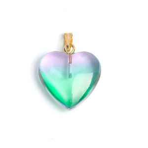 Đầy màu sắc pha lê thủy tinh tình yêu trái tim quyến rũ Mặt dây chuyền đối với trang sức Làm Vòng Cổ Keychain - Product Image 5