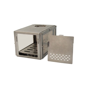 Poêle à <span class=keywords><strong>bois</strong></span> moderne de haute qualité pour l'extérieur, <span class=keywords><strong>plaque</strong></span> de cuisson en acier inoxydable 304, pieds pliables, fenêtre en verre résistant aux hautes températures - Product Image 3