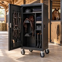 Armoire de rangement en acier robuste sur mesure OEM, boîte à équipement équestre, fabrication en tôle pour selles et équipements équestres