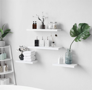 Meilleur prix étagère murale <span class=keywords><strong>en</strong></span> <span class=keywords><strong>bois</strong></span> créative pour salle de bain <span class=keywords><strong>cuisine</strong></span> salon bureau Design moderne couleur blanche cloison de rangement - Product Image 6