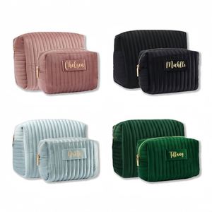 Personalized Velvet Makeup <b>Bag</b> for Travel, Custom Cosmetic <b>Bag</b> for <b>Mother</b>, Wife, Friends, <b>Bride</b>, Bridesmaid, Wedding Favors - Product Image 1