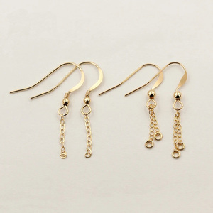 14k vàng đầy GF Bông tai móc bán Hot <span class=keywords><strong>S</strong></span> hình dạng móc tai với chuỗi đồ trang <span class=keywords><strong>s</strong></span>ức phát hiện - Product Image 3