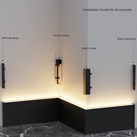 Profilé d'éclairage à LED moderne personnalisé Plinthe de sol en aluminium Plinthe pour appartements Accessoires de sol