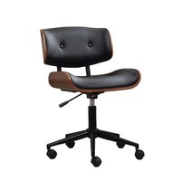 Chaise de bureau ergonomique réglable en hauteur, pivotante, base à cinq branches, structure en acier, design minimaliste moderne, pour bureau, maison, étude, longue durée d'utilisation