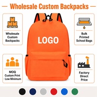 Mochila Escolar con Logotipo Personalizado, Tela Oxford Transpirable, Bolsa para Niños de Primaria y Secundaria, para Clases de Entrenamiento, Tutorías, Regalo